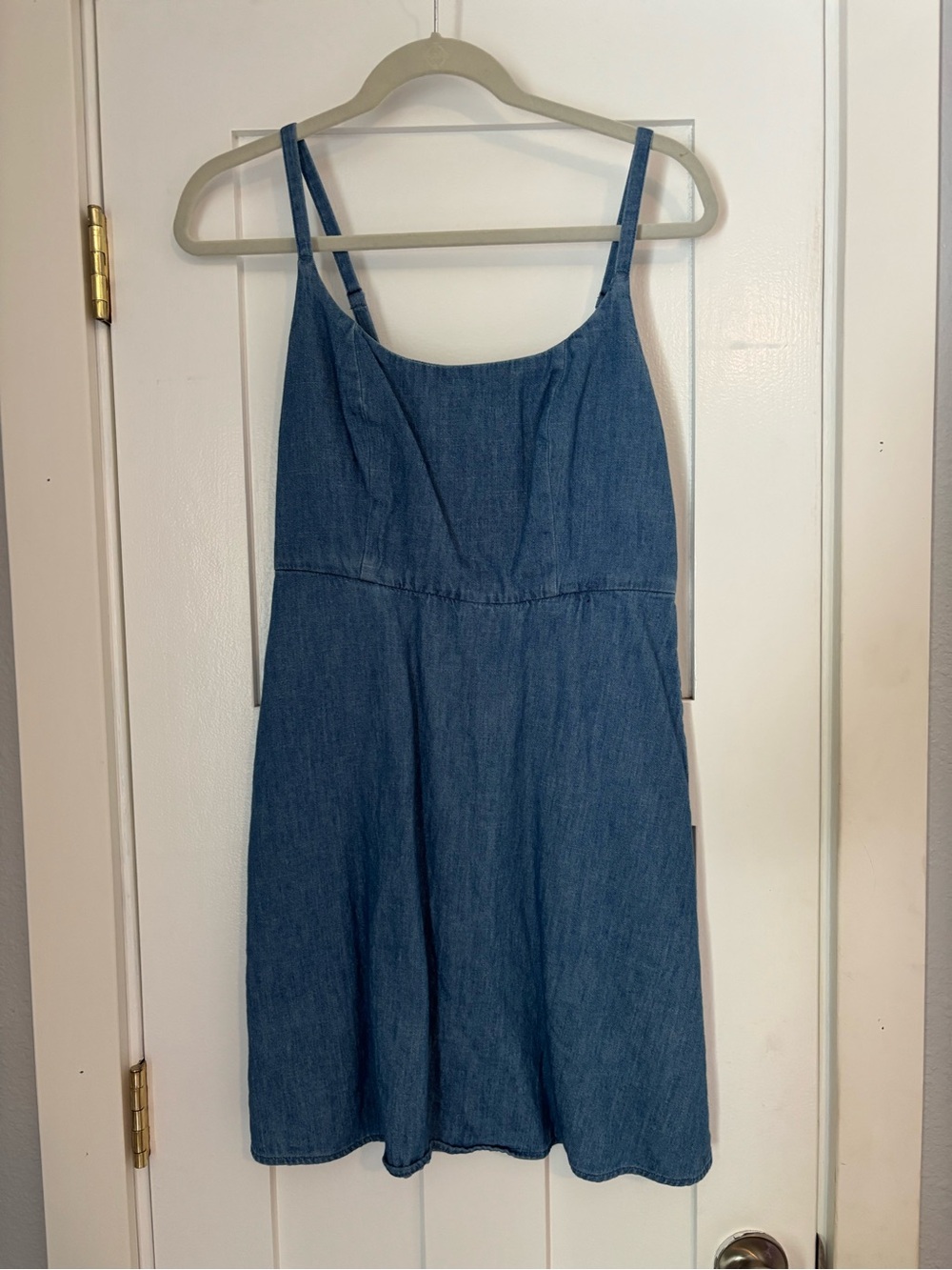 Classic Blue Denim One-Piece Dress for Women